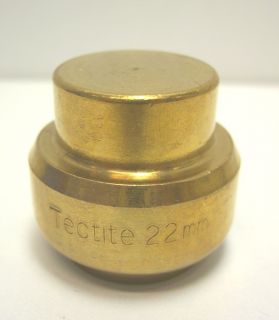 Tectite Steckfitting, Kappe, Endstück, Rotguss, 22mm, A850