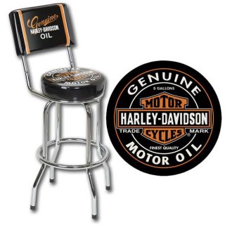 Harley Davidson Barhocker NEW OIL CAN mit Lehne HDL 12203