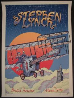 Emek Stephen Lynch British Invasion Tour Poster S/N Doodled