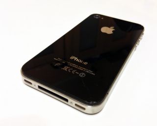 Apple iPhone 4 16 GB   Schwarz (T Mobile) Smartphone / feiner Riss auf