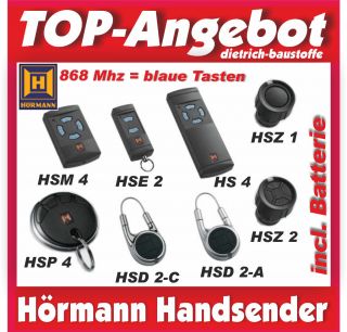 Hörmann Handsender 868 MHz   blaue Tasten