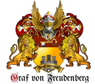 GRAF von FREUDENBERG +Wappen+Urkunde+Diplom+AdelTitel★