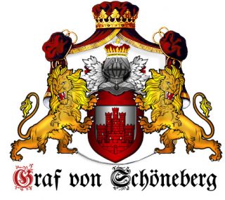 GRAF von SCHÖNEBERG Adelstitel SCHLOSSANTEIL Diplom Urkunde