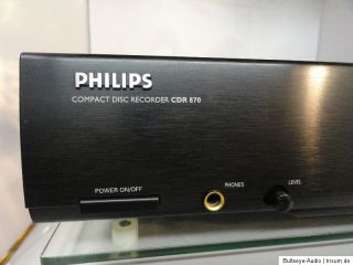 Philips CDR 870   CD Recorder der Spitzenklasse