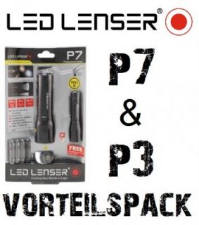LED LENSER P7 & P3 Sonderedition Twinpack Taschenlampe Set