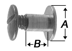 100 Stück Buchschrauben Buchnieten Gürtelschrauben 2mm