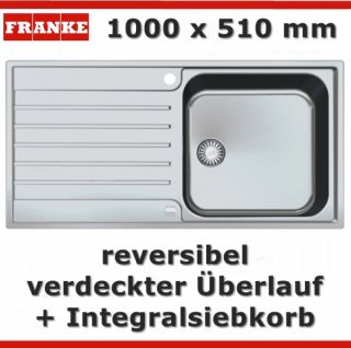 Franke Edelstahlspüle Argos AGX 611 100 G Spüle Einbauspüle