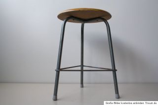 Werkstatthocker Stool Industriehocker Bauhaus Vintage Loft Tabouret