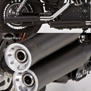  Double Groove Auspuff Harley Davidson Sportster XL 883 06 schwarz