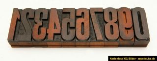 8NB   Holzbuchstaben Antik, Holzletter, Zahlen   Letterpress Wood Type
