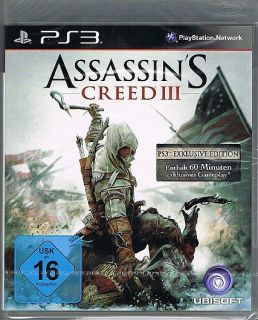 Playstation 3 PS3 Spiel Assassins Creed 3 Bonus Edition NEU