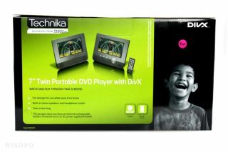 Technika tragbarer DVD Player 2er 7 mit DivX, 2PD7SS11