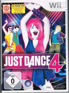 Nintendo Wii Spiel Just Dance 4 Tanzspiel   über 40 brandneue Hits