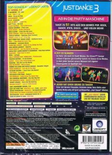 Microsoft XBOX 360 Spiel Kinect Just Dance 3 Tanzspiel Party NEU