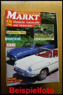 Oldtimer Markt 8/91 Alfetta VW K 70 Quickly VW K 70