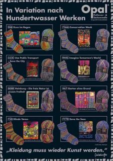 Sockenwolle OPAL HUNDERTWASSER Socken wie Kunstwerke