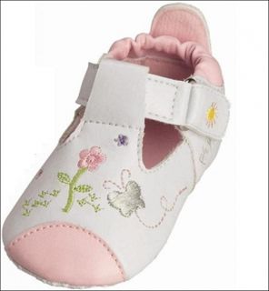 Babysandale Baby Leder Slipper weiß Babyschuhe Playshoes Größe 16
