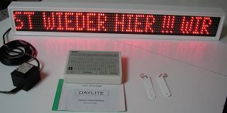 Laufschrift rote LED , Daylite DLX 907 + Fernbedienung in TOP Zustand