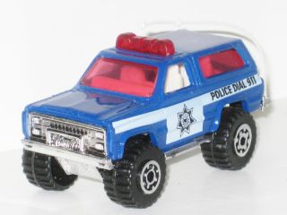 1983 Chevy Blazer 4x4 Blue Police 911 Model Jeep Rare Mint