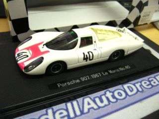 PORSCHE 907 L Langheck Le Mans Rindt #40 1967 Resine Ebbro 143