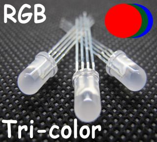 50 X 5mm 4Pin Common Anode Diffused RGB MultiColor LED