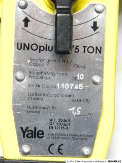 Yale UNOplus WLL 750 Kettenratschenzug Hebezug Seilzug Flaschenzug