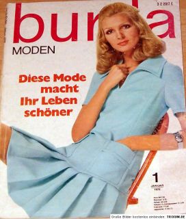 Burda ModenFrühlings Mode Januar 1970 , Schnittmuster