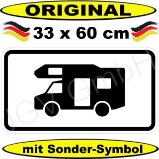 Verkehrsschild 1048 17 Wohnmobil Zusatzzeichen Wohnwagen
