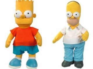 Simpsons Bart + Homer Simpson Plüsch Figur Stofftier