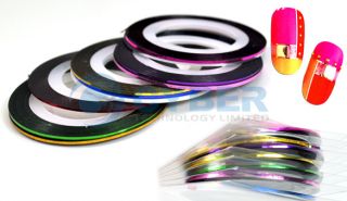 10 Color Rolls Striping Tape Line Nail Art Decoration Sticker