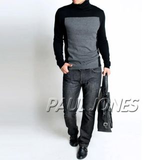 PAUL JONES Men Stylish Slim Fit Turtleneck Knit Sweater cardigan