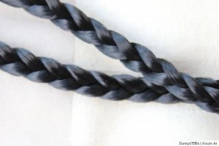 Haarband #1 schwarz doppelt geflochten Haarreif hippie Flechtzopf