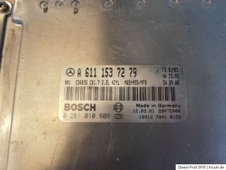 Mercedes Benz Vito Motor Steuergerät A 611 153 72 79 / Bosch 0 281
