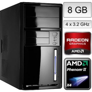 Aufrüst PC AMD Phenom II X4 955 4x 3,2GHz 8GB DDR3 ASUS Mainboard