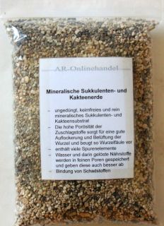 Mineralische Sukkulenten und Kakteenerde 1 Liter Substrat Perlite Bims