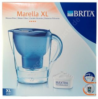 BRITA MARELLA XL Wasserfiltersystem 3,5 ltr. BLAU, inkl. 1 x Maxtra