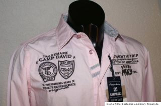 Camp David Herren Hemd Premium Dieter B. DSDS Gr.S Neu Farbe Rosa