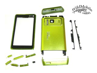 Nokia N8 Cover Komplett 4Tlg. inkl. Displayscheibe green Oberschale