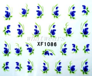 Blatt Blumen Wasserzeichen Nailart Nagel Aufkleber Sticker Tattoo