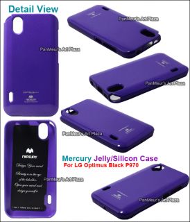 LG Optimus Black P970 Glossy Glitter Shiny Pearl Mercury Jelly Phone