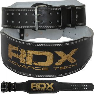 RDX Leather Weight lifting belt Fitness training Gym L