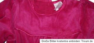 Kuschelweiches Samt Kleid von H&M Gr.86 pinkrosa mit Schleifchen