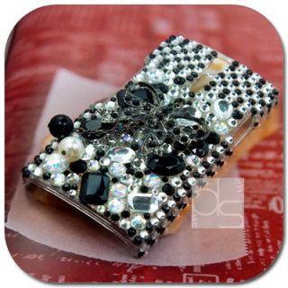 Black Bow BLING Hard Skin Case Cover For T mobile Samsung Galaxy S 2