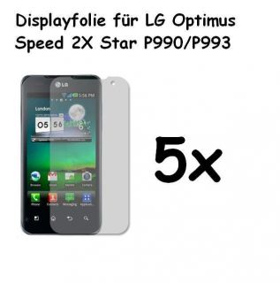 LG Optimus Speed 2X P990 P993 5 Stück Displayfolie Schutz Folie 5 stk