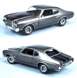 AUTOWORLD AMM986 118 1970 CHEVROLET CHEVELLE SS454 SHADOW GREY GRAY
