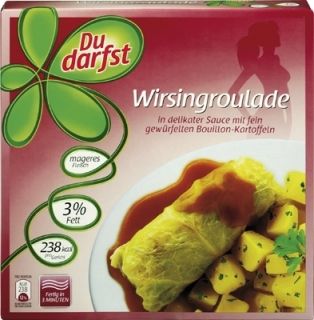 1000g8,44€) Du Darfst Wirsingroulade   3 Menue Schalen