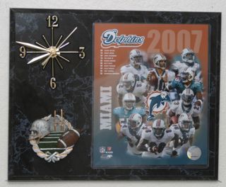 2007 Miami Dolphins Team Picture Clock