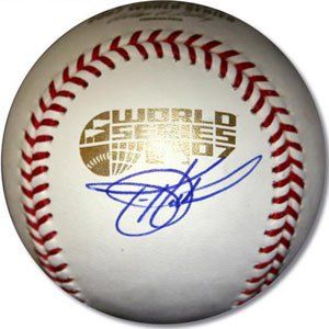  Todd Helton Autographed Ball   2007 World Series