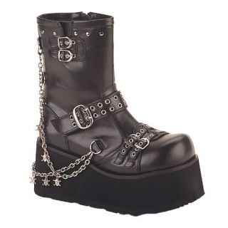 Inch Hot Gothic Ankle Boot With Detachable Chains Punk Boot Shoes