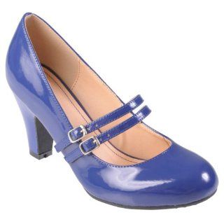Brinley Co Womens Mary Jane Patent Leather Pumps Shoes